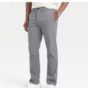 NWT Men's Slim Fit Tech Chino Pants - Goodfellow & Co™ Gray Size 42X32